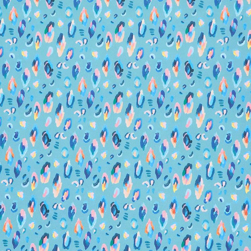 Kindness Always - Leopard Teal Digitally Printed Yardage