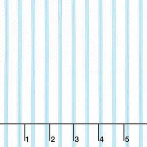 Welcome Spring - Ribbon Stripe Teal Yardage