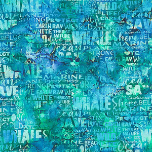 Whale Song - Words Teal Yardage