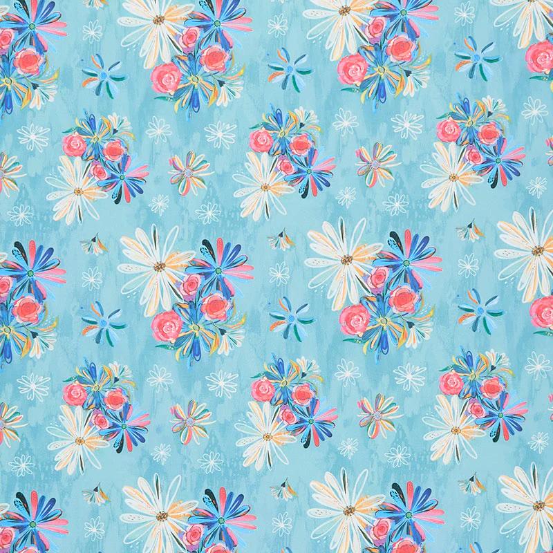 Kindness Always - Main Teal Yardage