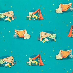 Lucky Rabbit - Quilt Tent Aqua Yardage
