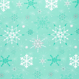 Winter Wonder - Snowflake Aqua 108" Wide Backing