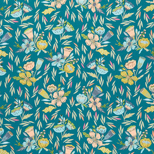 Songbook A New Page - Overjoyed Dark Teal Yardage