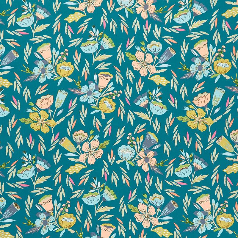 Songbook A New Page - Overjoyed Dark Teal Yardage