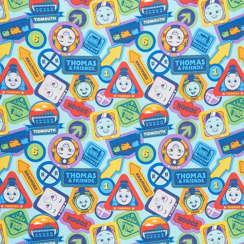 Full Steam Ahead - Thomas and Friends Icons Aqua Yardage