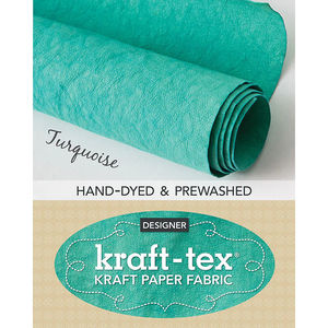 Kraft-tex Kraft Paper Fabric Roll - Turquoise Hand-Dyed & Prewashed