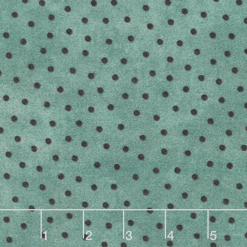 Woolies Flannel - Polka Dots Teal Yardage