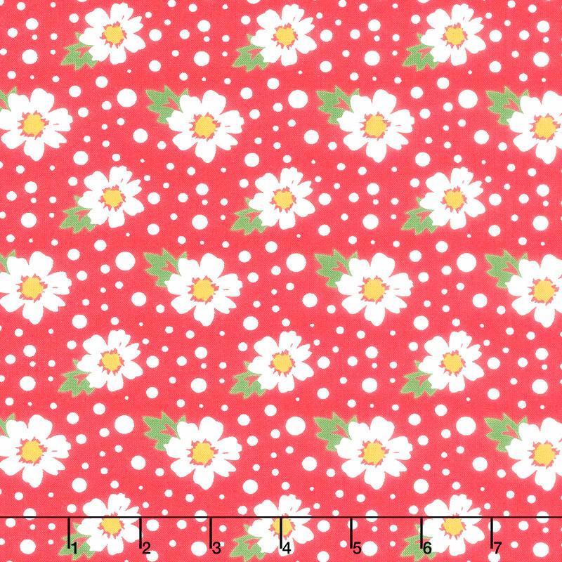 Zinnia - Daisy Ruby Yardage
