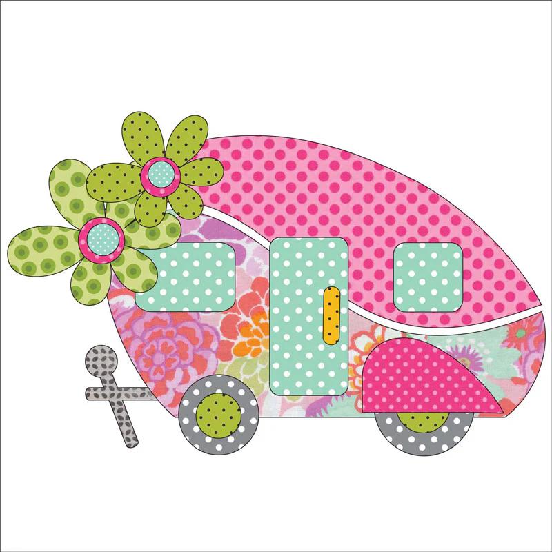 Mid Century Mod Road Trip Fusible Appliqué Shapes
