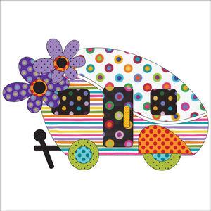 White Dotz Road Trip Fusible Appliqué Shapes