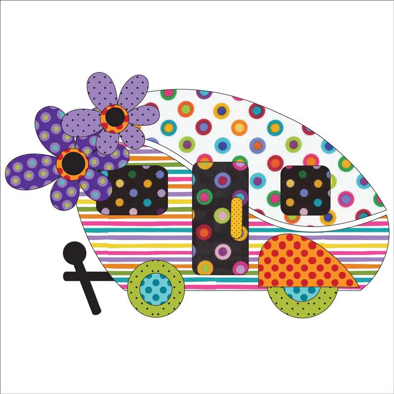 White Dotz Road Trip Fusible Appliqué Shapes