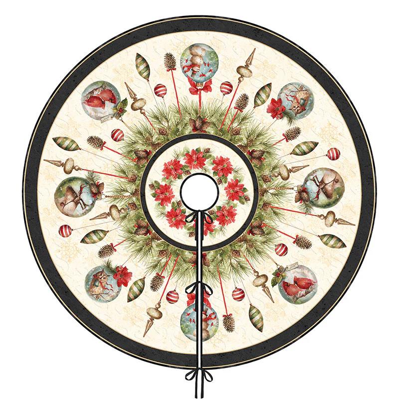Woodland Holiday Tree Skirt Panel