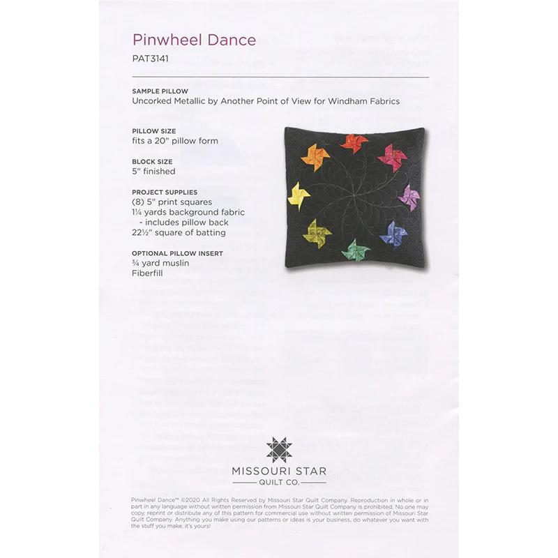 Pinwheel Dance Pillow Pattern by Missouri Star
