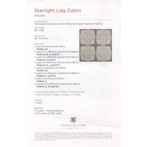 Starlight Log Cabin Quilt Pattern by Missouri Star