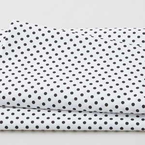 Polka & Plaid Party - Medium Dot Black/White 3 Yard Cut