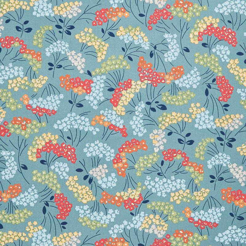 Flower Box - Laurel Dusty Teal Yardage