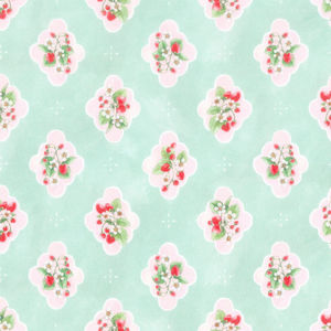 Strawberry Season - Strawberries Eucalyptus Yardage