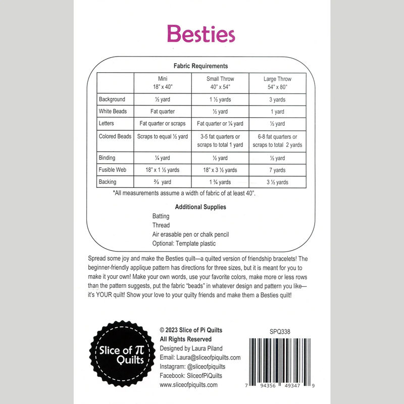 Besties Quilt Pattern