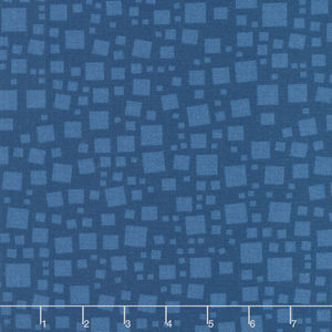Xanadu - Tonal Squares Dark Navy Yardage