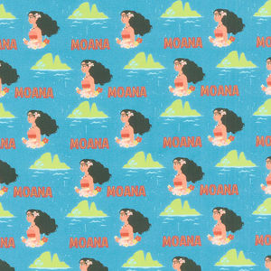 Moana - Daughter of the Sea Blue Yardage