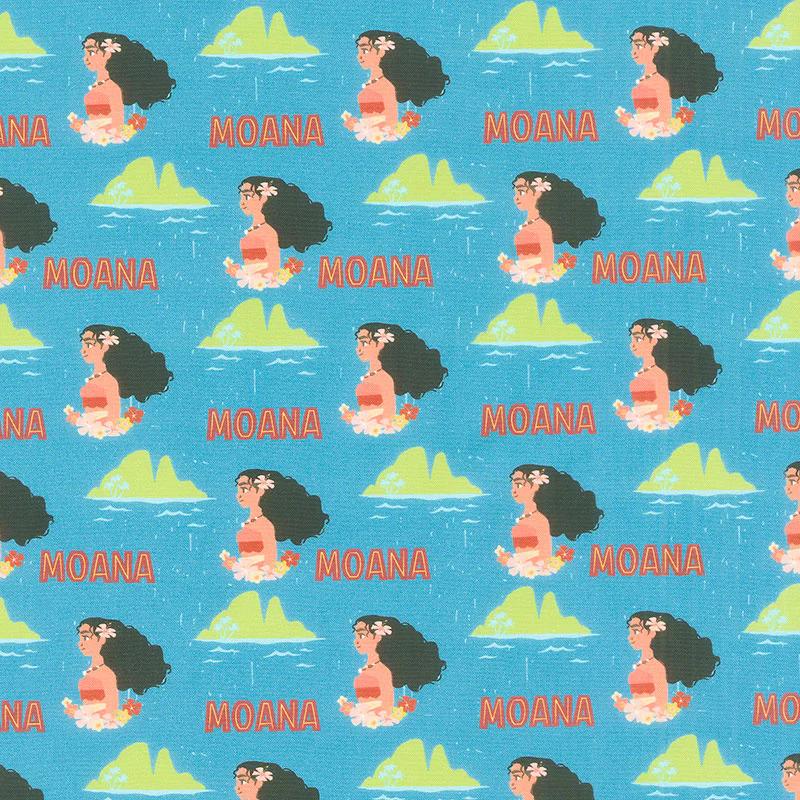 Moana - Daughter of the Sea Blue Yardage