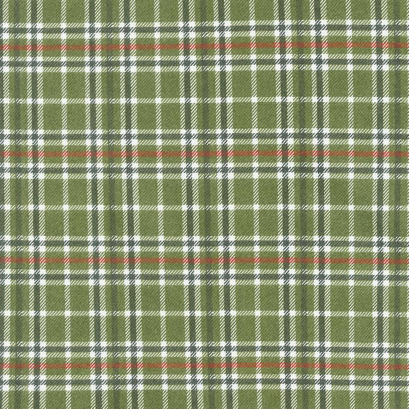 Yuletide Gatherings Flannels - Woodland Plaid Holly Yardage