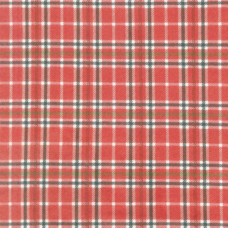 Yuletide Gatherings Flannels - Woodland Plaid Santa's Coat Yardage