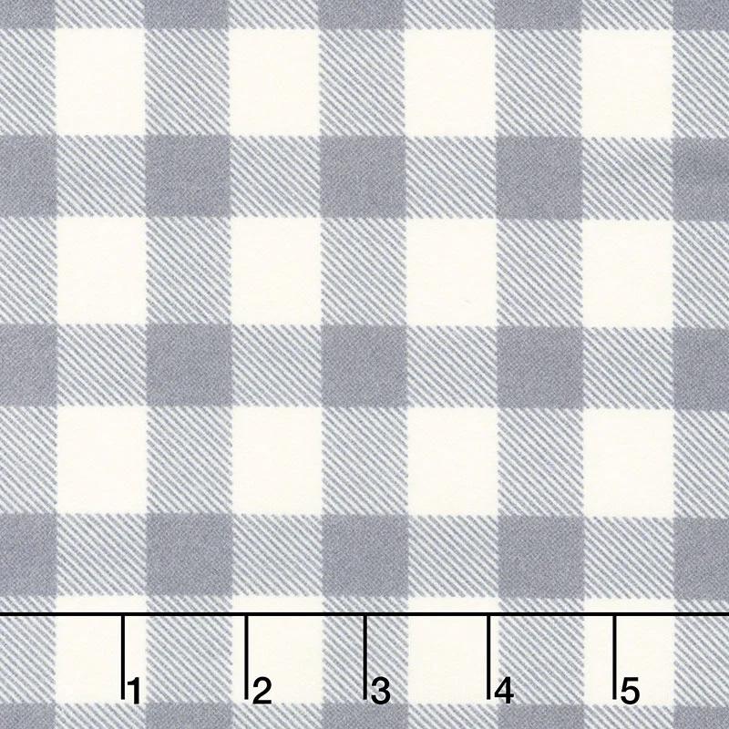 Yuletide Gatherings Flannels - Large Buffalo Plaid Smoke Yardage
