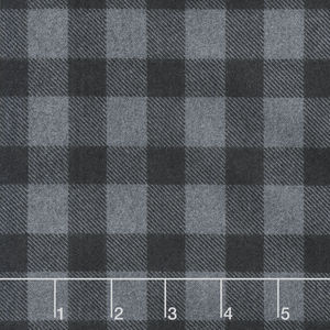 Yuletide Gatherings Flannels - Large Buffalo Plaid Coal Yardage