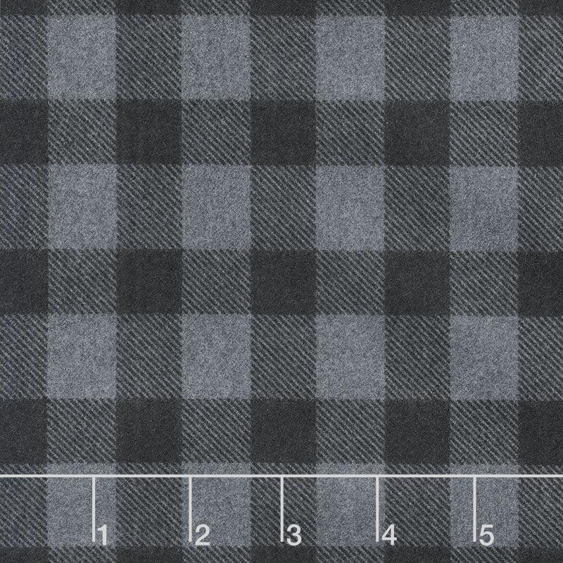 Yuletide Gatherings Flannels - Large Buffalo Plaid Coal Yardage
