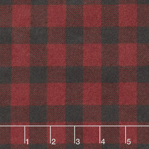Yuletide Gatherings Flannels - Large Buffalo Plaid Berry Yardage