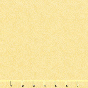Willoughby - Floral Outline Yellow Yardage
